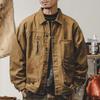 Men's Retro Herringbone Workwear Jacket - American Style, Heavyweight, Spring/Autumn