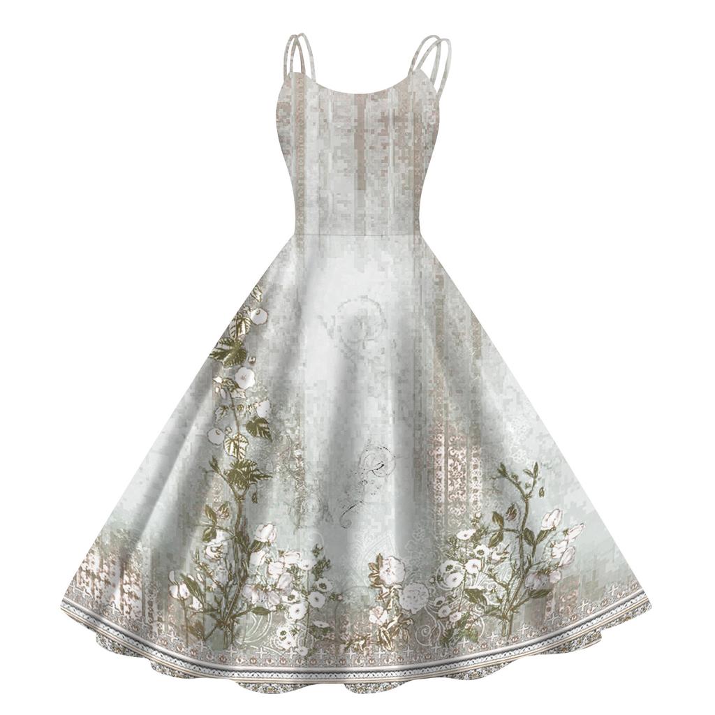 Children's Fashion Casual Sexy Retro Print Off-shoulder Punk Retro Dress