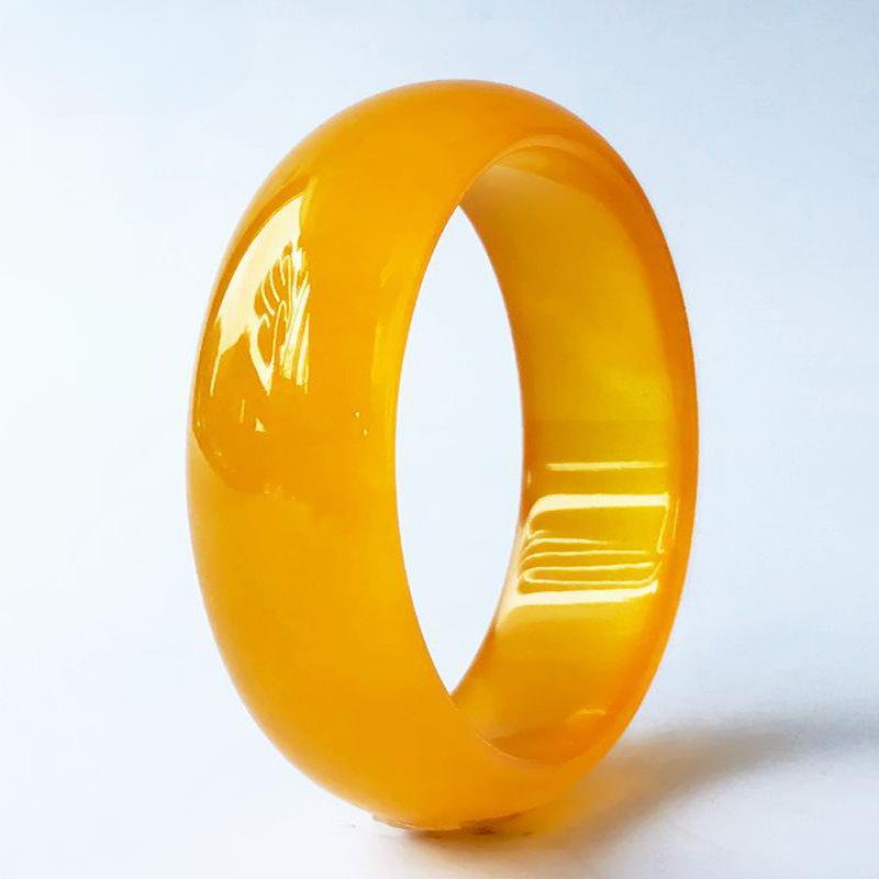 Браслет из натурального желтого агата, модный браслет с амулетом, браслет из нефрита, женский подарок