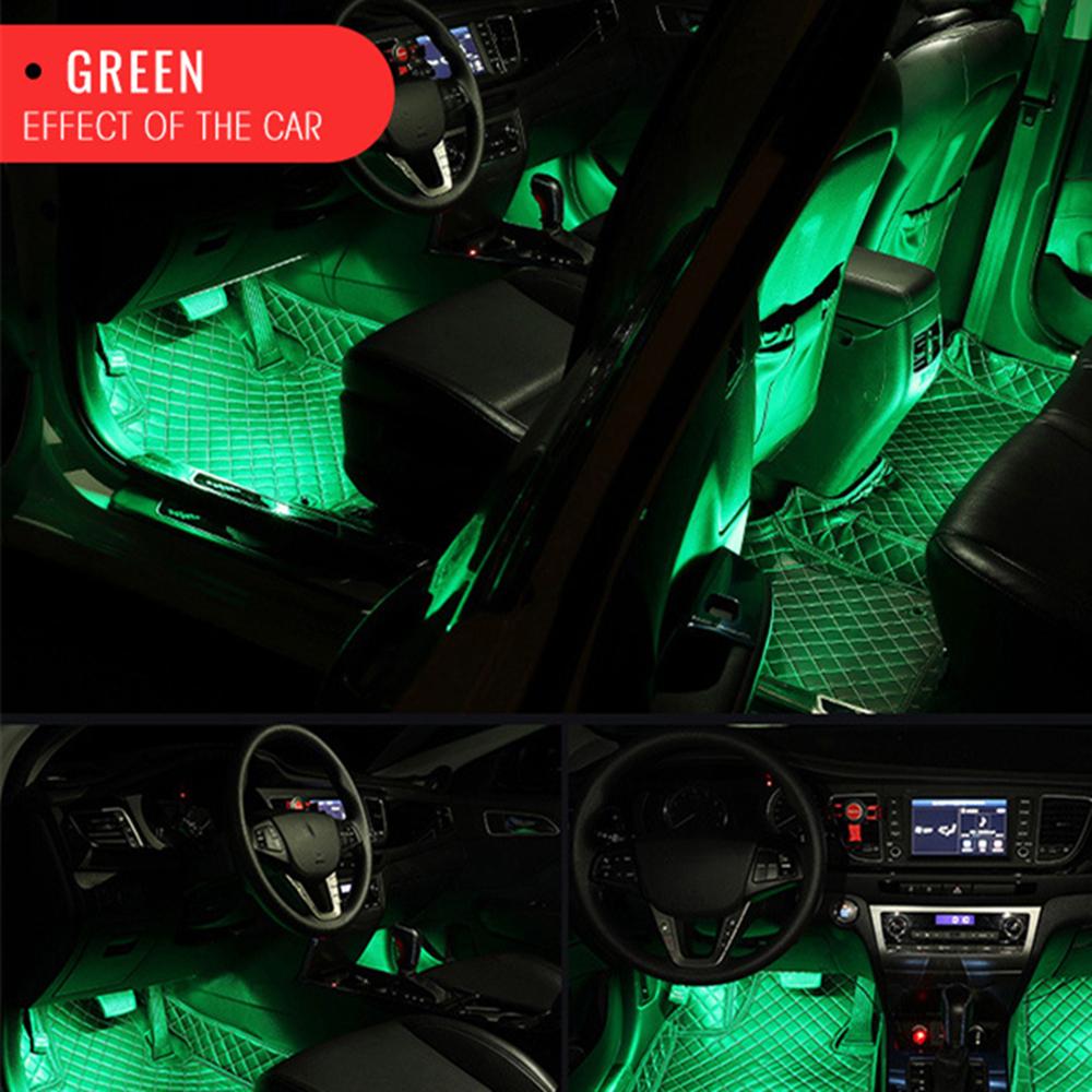 Part Accessories RGB 72LED Lights Car Interior Floor Decor Atmosphere Strip Lamp