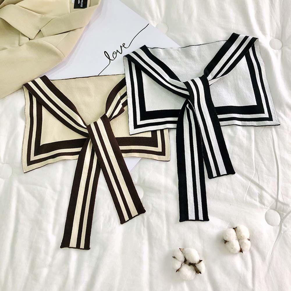 Лоскутный черно-белый шарф, солнцезащитный, шерстяной, шарфы, блузка, плечи, ложный воротник, осень/зима