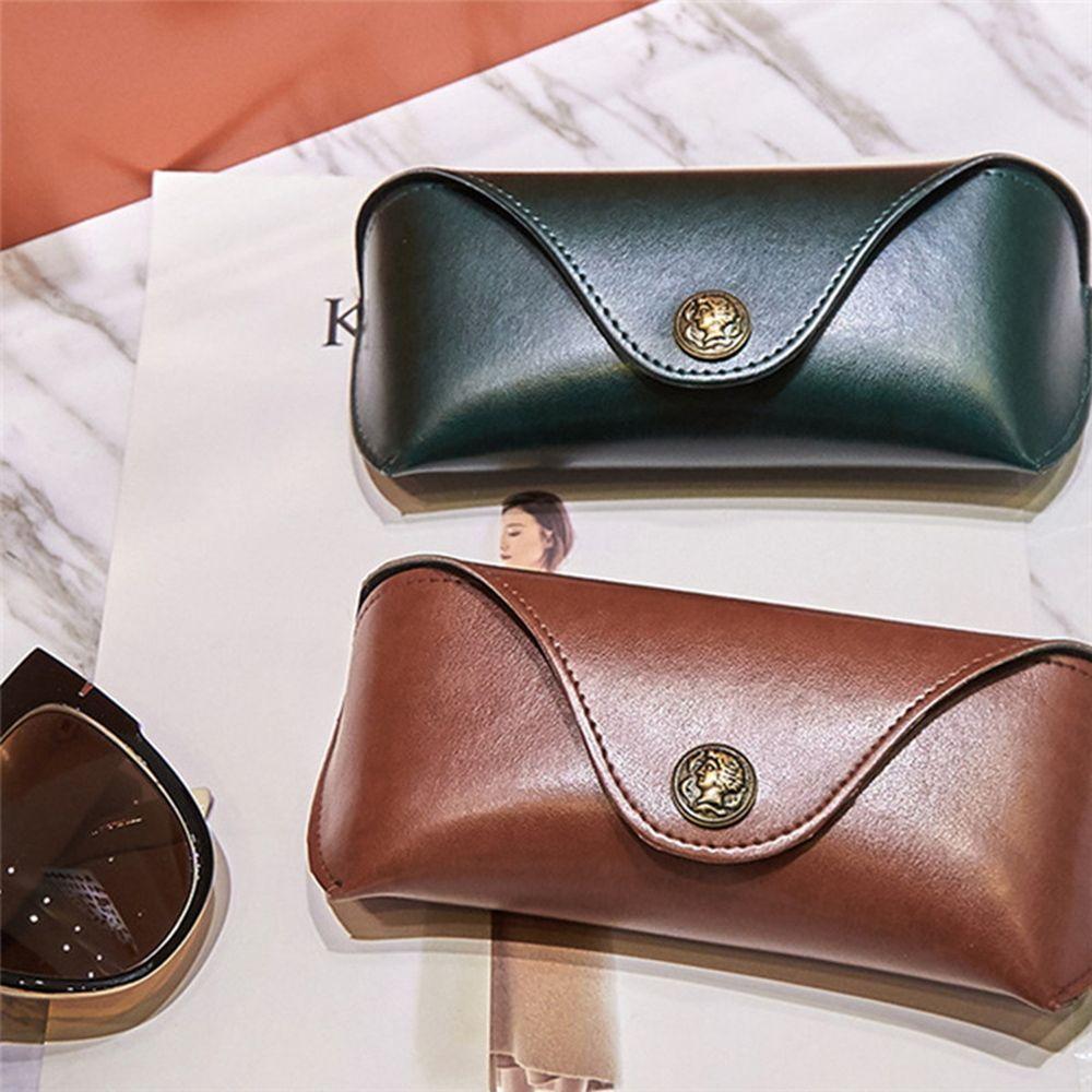 Glasses Box Male Eyewear Protector Case Sunglasses Pouch Eye Glasses Holder Leather Glasses Case