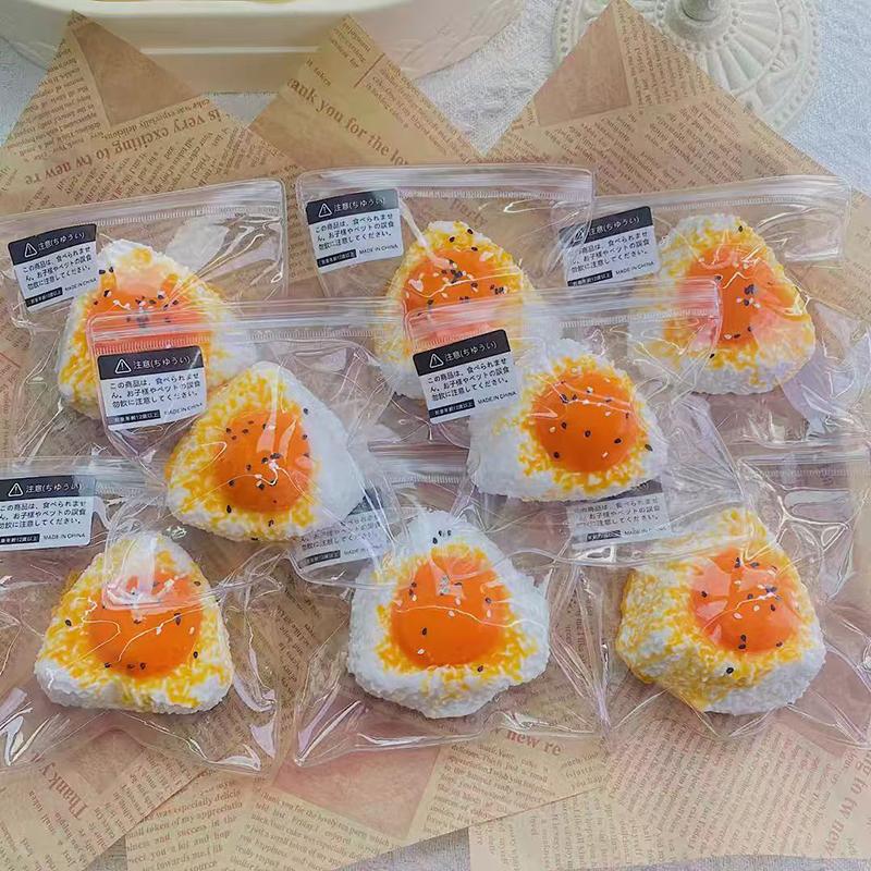 Новая мягкая игрушка ручной работы в виде яйца, рисового шарика, моти таба, мягкая игрушка, сжимаемая, креативная, отскакивающая, мягкая игрушка, милая