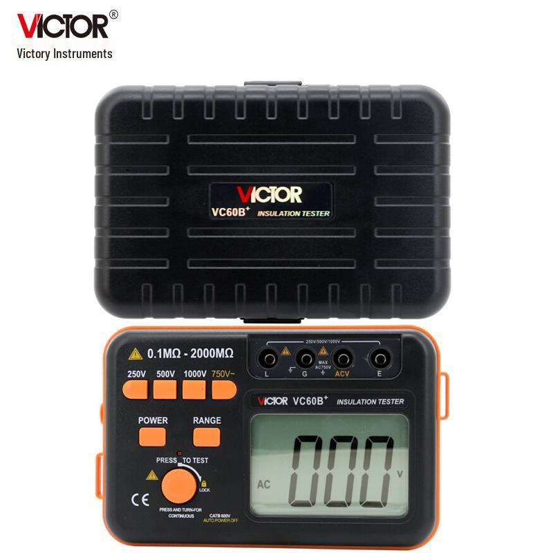 VICTOR VC60B+ Digital Insulation Resistance Tester 500V Hand-Crank Megohmmeter