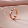 Korean Rose Gold Polished Couple Ring - Fashionable 4mm Titanium Steel Band for Women
