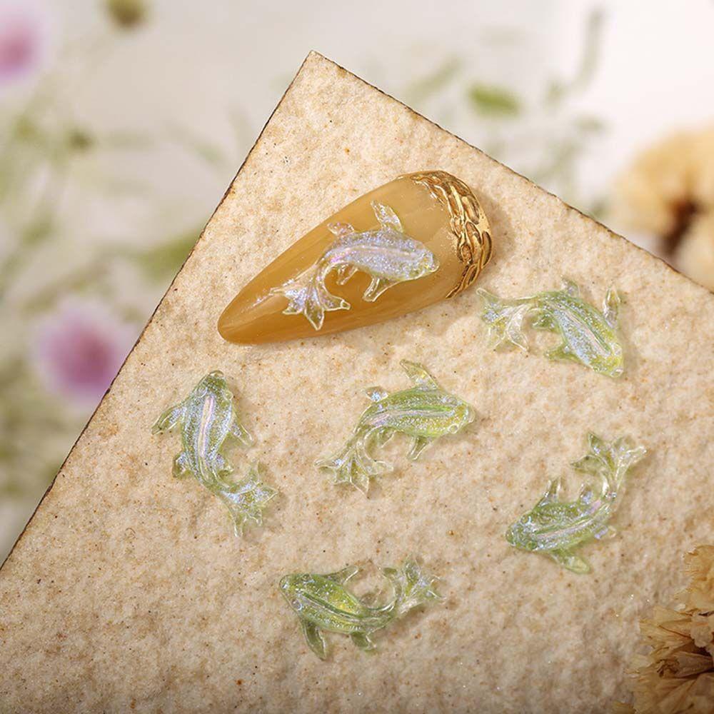 Manicure Fish Nail Rhinestones Goldfish Nail Charms Nail Art Decoration Crystal Nail Jewelry