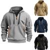 Spring and Autumn Men's Sweatershirt Hoodie Zipper Multi-pocket Pullover Sports Casual Sports Hoodie