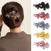 Women Solid Color Strong Grip Hair Clip Exquisite Anti-slip Butterflies Decor Elegant Hairpin Hair Accessories