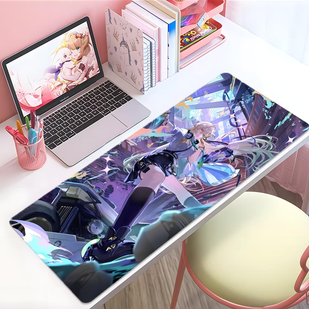 Game Futuristic Zzenless Zone Zero Mouse Pad Large Thick Desk Pad Stitched Edges Gaming Mouse Mat For Pc