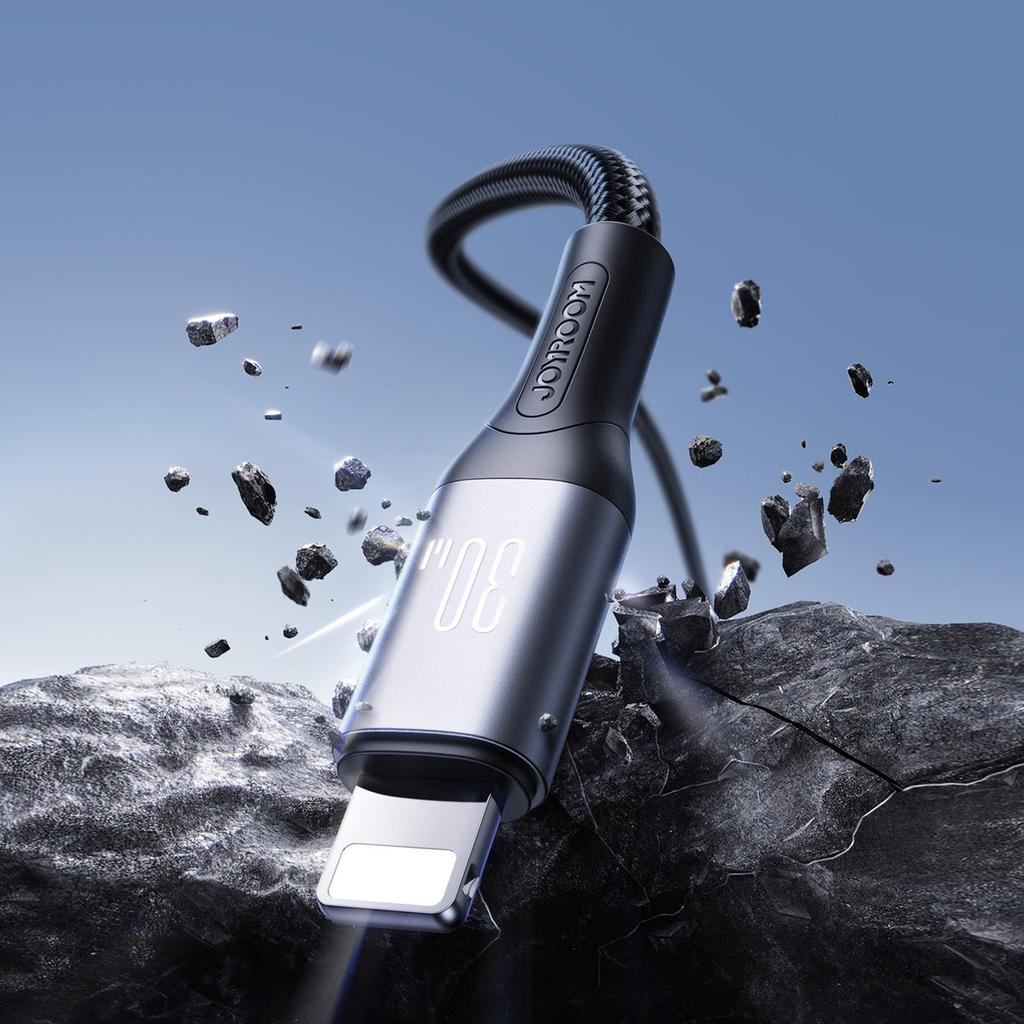 Kabel przewód USB-C - iPhone Lightning 30W 2m - czarny