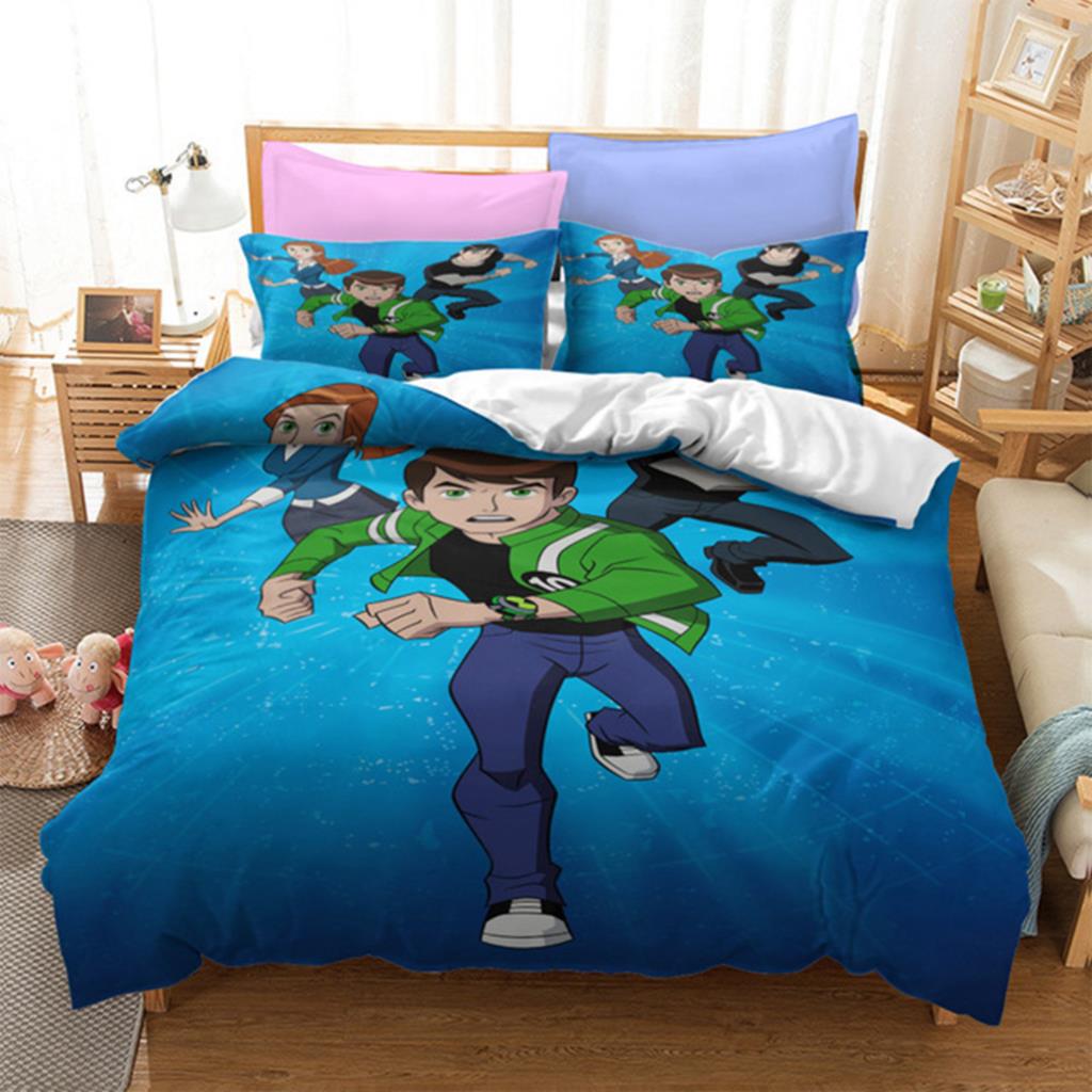 Anime Ben Gwen Duvet Cover 10 Cartoon Bedding Sets Boys Adult Gifts Bed Set 2/3 Pcs Quilt Comforter Covers Home Textiles