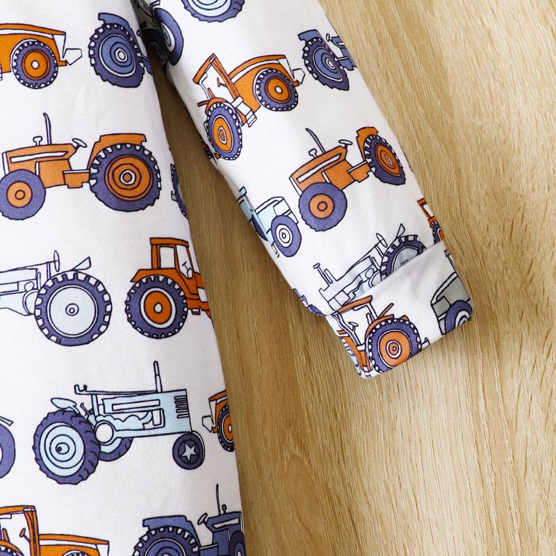 Милое боди для маленьких мальчиков и девочек, боди с мультяшным принтом автомобиля, нижняя часть шеи, боди с длинными рукавами, весенне-осенний игровой костюм для новорожденных, От 0 до 24 месяцев