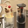 Transparent Automatic Lifting Makeup Brush Holder with Lid Makeup Brush Storage Tube  for Brush