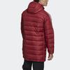 Adidas Пуховик средней длины с капюшоном, мужская верхняя одежда, красный GH4606