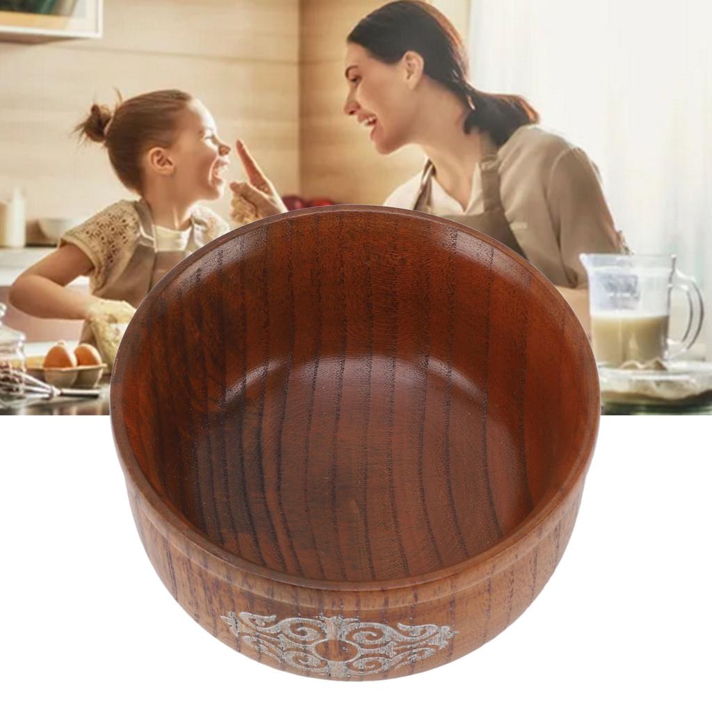 Миска из кислой древесины ююбы, защищающая от ожогов, для риса, еды, молока, чая, супа.