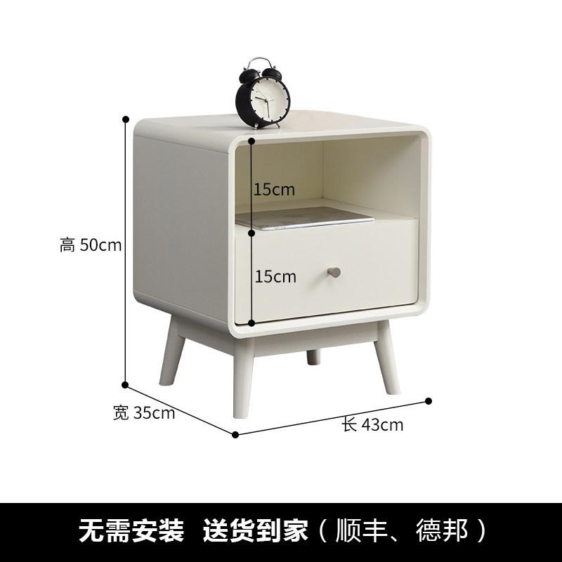 Прикроватный столик из цельного дерева, простой современный шкаф для хранения вещей в спальне, мини-шкаф для хранения вещей в маленькой квартире, эконом-класса, прикроватный шкаф
