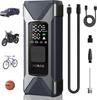 ASMAX Electric Bicycle/Motorcycle/Car Air Pump with 2500mAh x 3 High-Capacity Battery, 160PSI Maximum Pressure, Tire Pressure Detection, 50cm Quick-Re