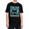 Pew Pew Madafakas T Shirt Cat Popular T-Shirts Short Sleeves Streetwear Tshirt Summer 100% Cotton Crewneck Oversize Clothing