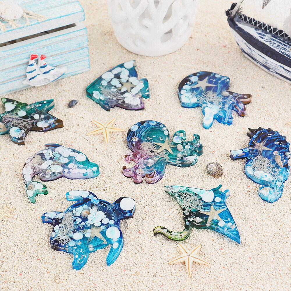 Силиконовые формы на тему морских животных Kell, морские животные, рыбы, осьминоги, форма для эпоксидной смолы «сделай сам»