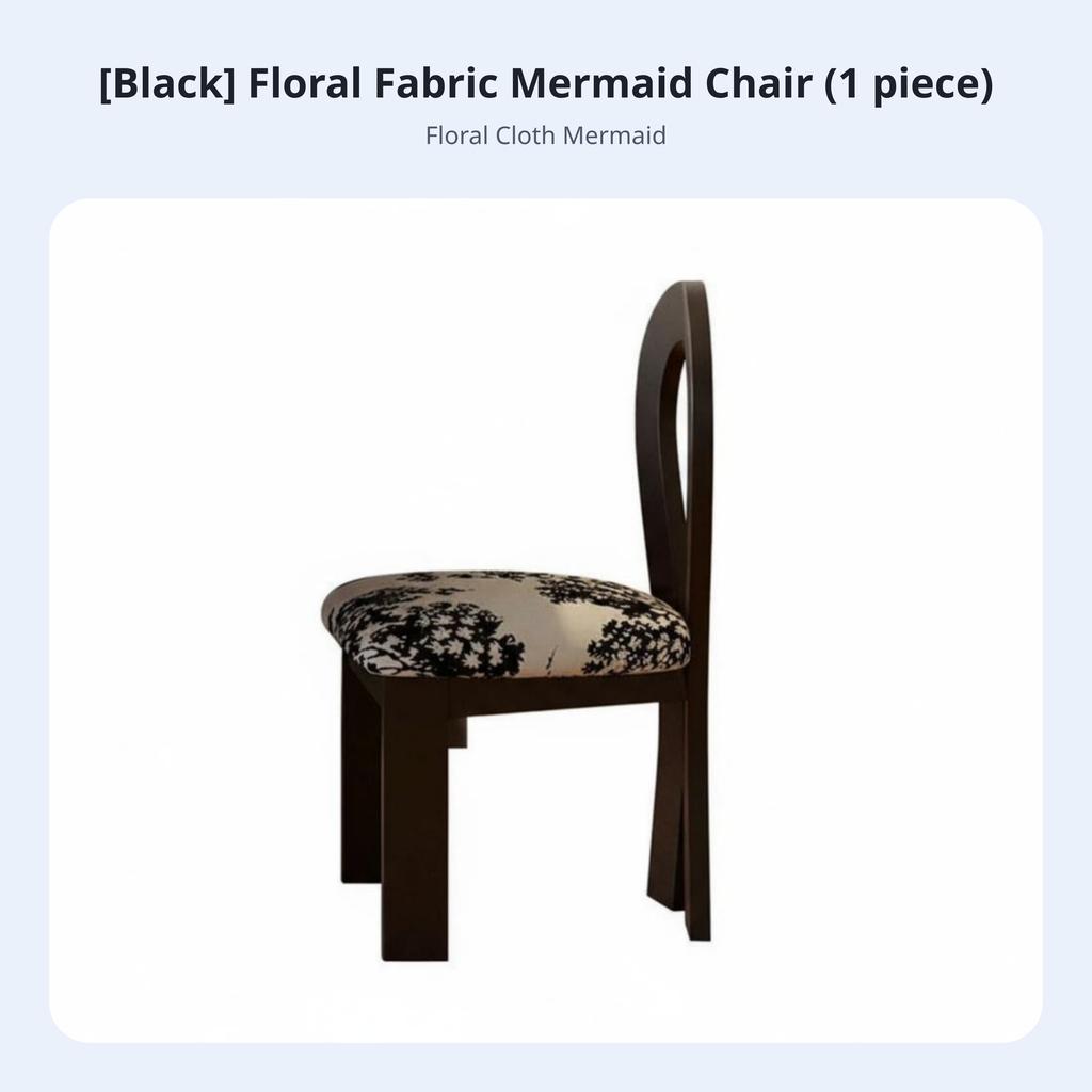 Mermaid rear Side Chair Artistic design Home Furnishing Vintage Inspired Padded seat padding for Adults