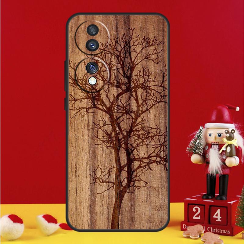 Tree Flower Bamboo Wood Case For Honor Magic 8 5 6 7 Pro Honor Win RT 50 70 90 200 400 Lite X8c X9b X9c X9a X9d Cover
