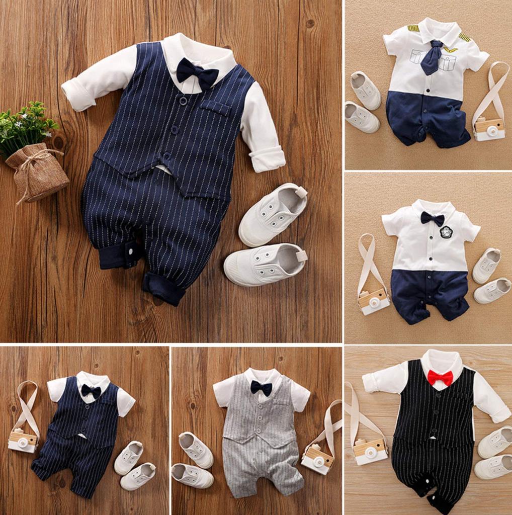 Детская официальная западная одежда с длинным бантом, многослойная, первая памятная фотография новорожденного [Bebek] Одежда для мальчиков, младенец, рукав, комбинезон, галстук, одежда, церемония,