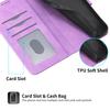 For Samsung Galaxy S25+ Leather Case Lines Imprint Wallet Phone Cover