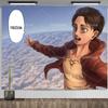 Eren Jaeger Freedom Гобелен Настенный гобелен Японский аниме Гобелен Фон для общежития Ткань Эстетический фон для вечеринки Декор комнаты