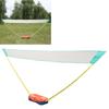 Portable Badminton Net Set with 13.1ft Net Storage Base Easy Setup for Indoor Outdoor Family Game Backyard Sports Blue Orange
