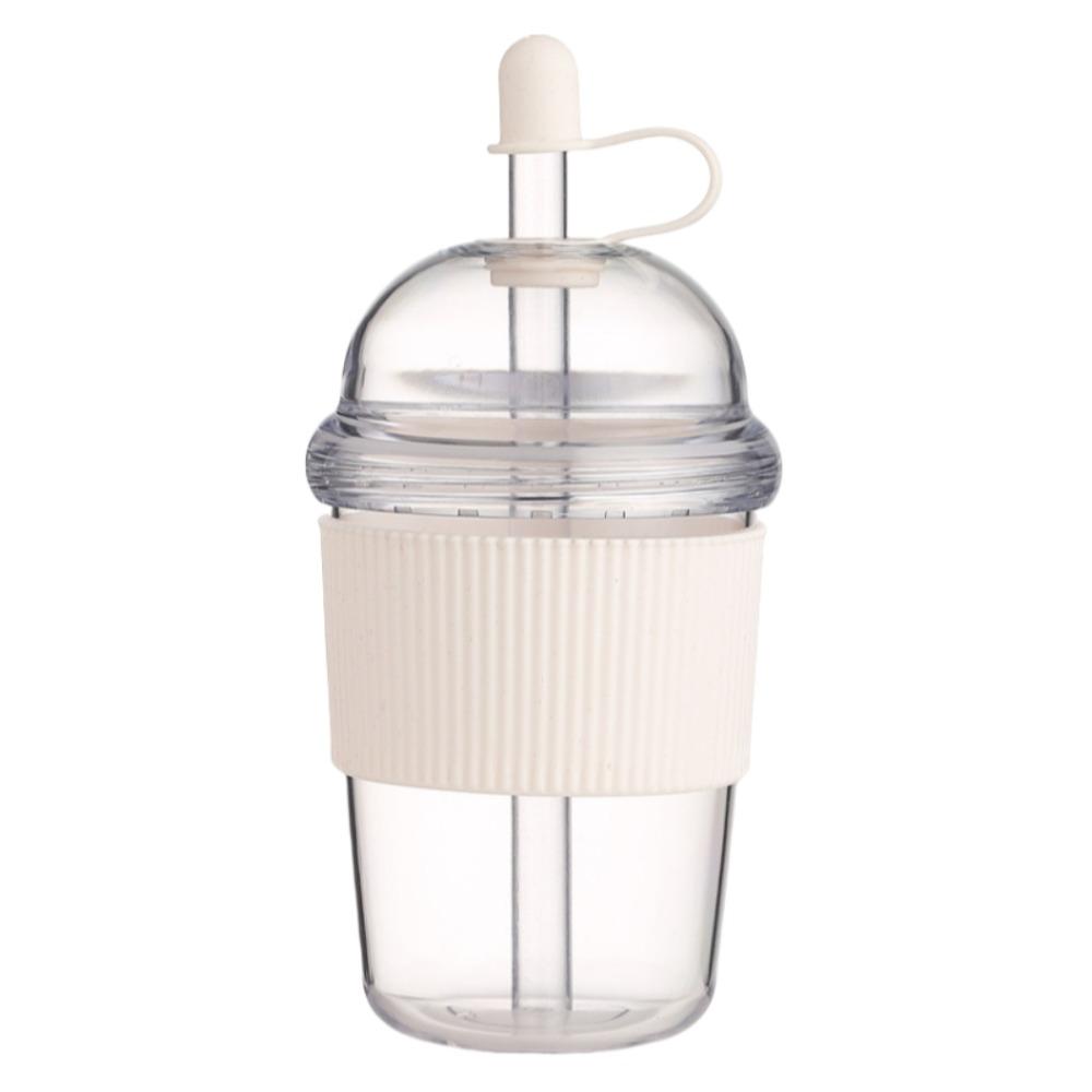 Silicone Cover Clear Tumbler with Lid and Straw Water Bottle Smoothie Cup Suction Cup  Home Use