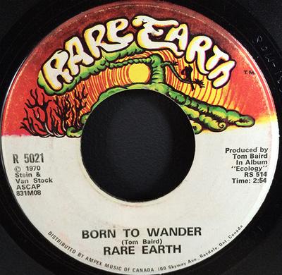7-дюймовая пластинка RARE EARTH - Born To Wander R5021 Rare Earth 1970 Канада Рок Б/У