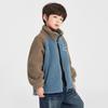 Boys' Winter Stand-Collar Raglan Fleece Jacket