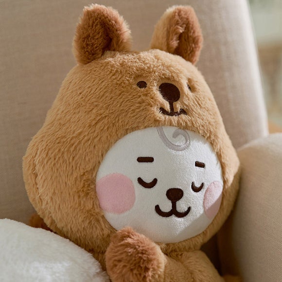 BT21 Кукла RJ BABY FLUFFY, лежащая на полу/брелок для ключей/костюмный шкаф, набор из шляпы-ведра/мини-сумка с подвесками/сумка-лицо для куклы через плечо (5 вариантов)