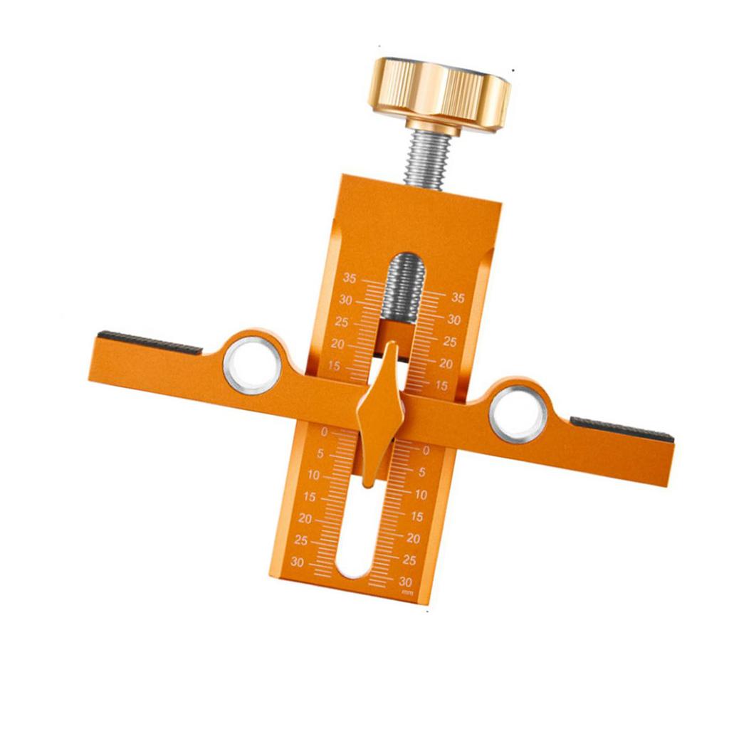 Cabinet Door Mounting Jig Aluminium Alloy Installation Positioner with 6 8 10mm Drill Bits Woodworking Multi Functional Position Tool