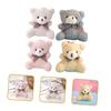 STOBOK Bear Keychain Cute Plush Bag Charm Mini Animal Pendant Hanging Decoration Accessory 12-Piece 3.1-Inch