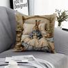 Easter Spring and Summer Retro Cartoon Cute Rabbit Singlesided Printed Pillowcase Gift for Friends Holiday Decoration