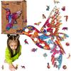 Puzzle Drewniane Układanka Delikatny Koliber Ptak  Pua4-00703