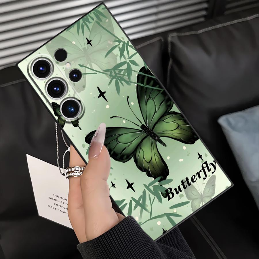 Creative Cartoon Butterfly Case for Samsung Galaxy S26 Ultra S24 Note 20 8 9 10 S10 S9 S21 FE S23 S20 Ultra S25 Plus Funda Phone