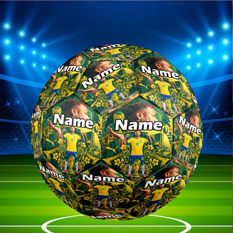 Custom Name Personalized Neymar Jr Print Size 5 Soccer Ball Training & Match Football, for Team, Kicking, Gift for Football Enthusiasts