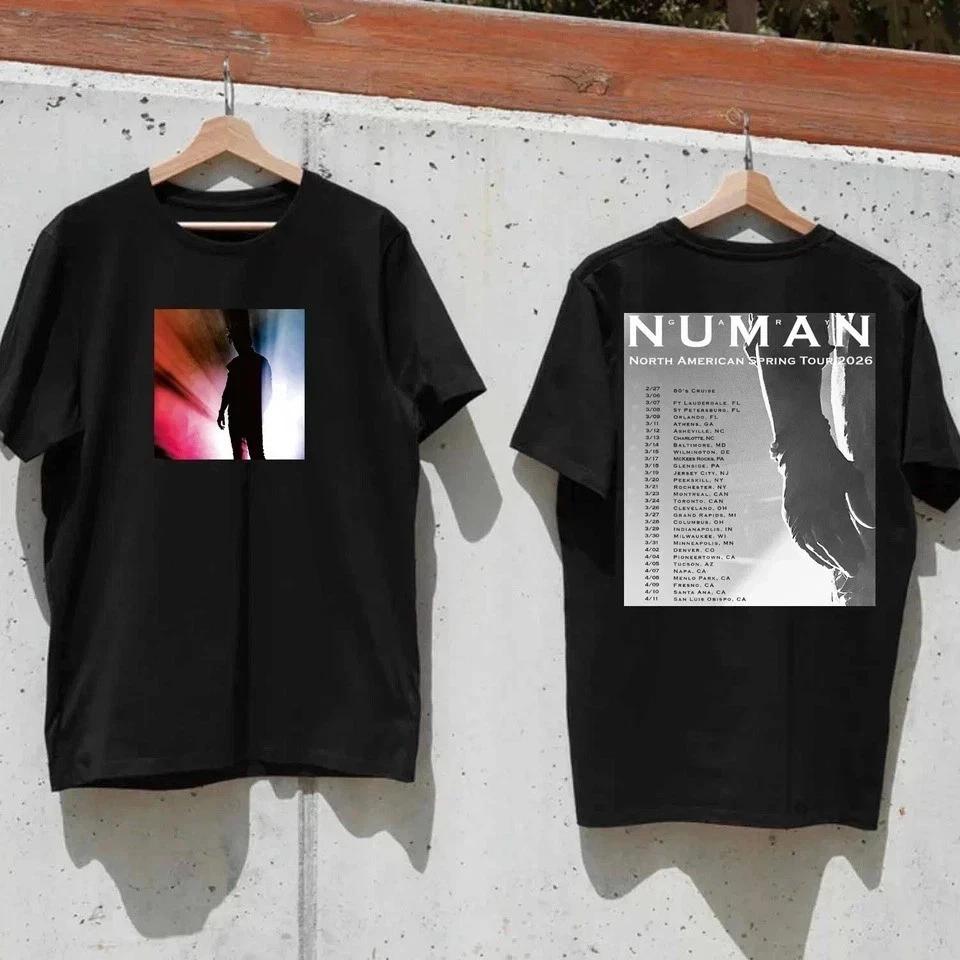 Футболка с принтом тура Gary Numan 2026, Повседневная уличная ретро футболка для мужчин и женщин, Памятная футболка с принтом для фанатов - Мужская летняя...