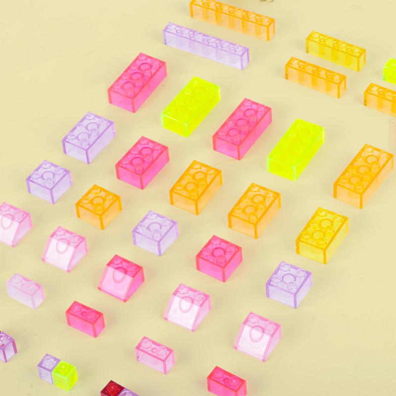 300 штук прозрачных строительных блоков для мальчиков и девочек, город DIY, креативные кирпичи, совместимые с MOC, объемная базовая пластина, обучающие детские игрушечные блоки