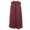 URBAN RESEARCH Смесь шелка Без рукавов Со сборками Цельное платье F Бордовый Женский Б/у