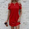 2025 Spring/Summer Women's Loose Casual Off-Shoulder Knitted Mini Dress