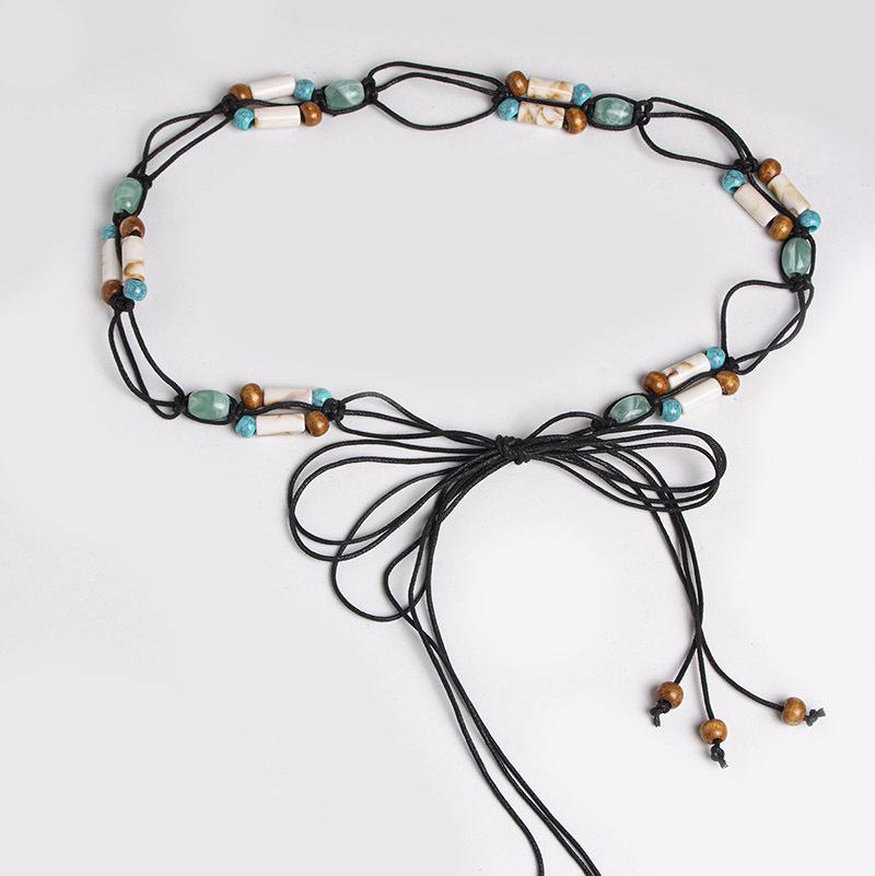 Богемный пояс Этнический стиль Декоративный пояс Повседневный стиль для отпуска Пояс-веревка на талию Женский пояс