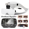 Eyebrow Tattoo LED Light Headband Magnifier Glasses Microblading Supplies