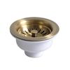 Kitchen Sink Drain 304 Stainless Steel Gold Finished High Quality Fashion Pop-up Antique Antibrass Finished