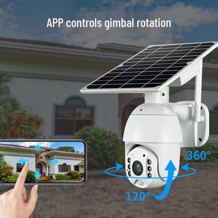 360° PTZ Wireless Outdoor Solar Camera with Night Vision & Mobile Remote Access