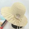 Wide Brim Uv Protection Straw Hat Fashion Casual Breathable Beach Cap Bucket Hat Summer Sun Hat