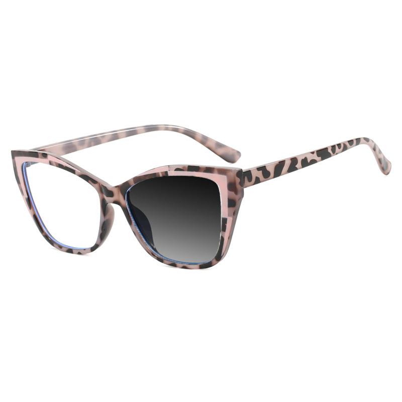 Модные Фотохромные Очки для Чтения Cat Eye из TR90 для Женщин с Защитой от Синего Света Очки по Рецепту при Гиперметропии Рамочка в Цвет