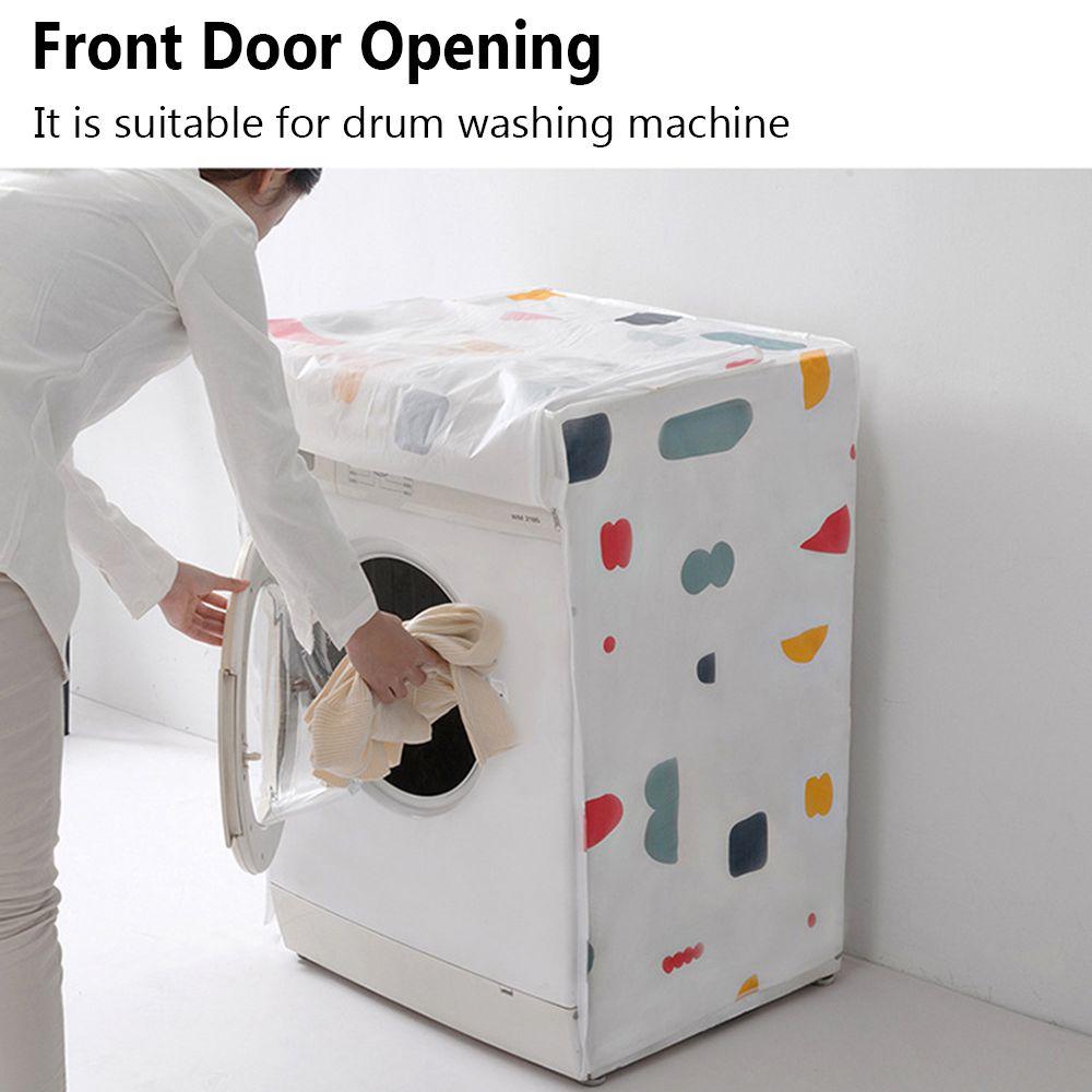 Cartoon Dustproof Waterproof Protective Jacket Sunscreen Washer Dryer Case Washing Machine Cover